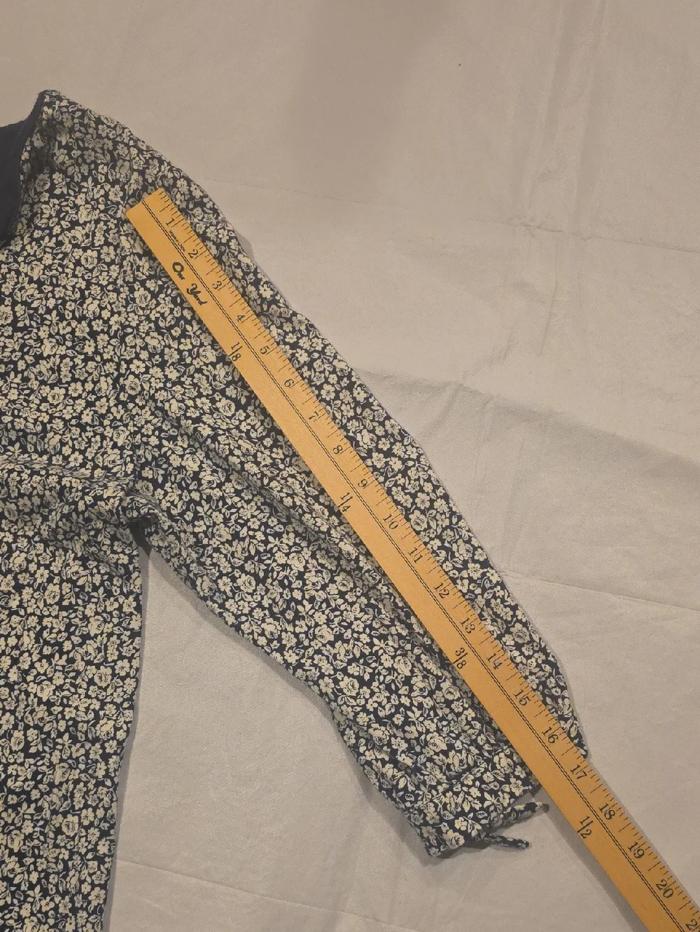 Lauren Ralph Lauren Women's‎ Navy Floral Short Dress 3/4 Sleeves L